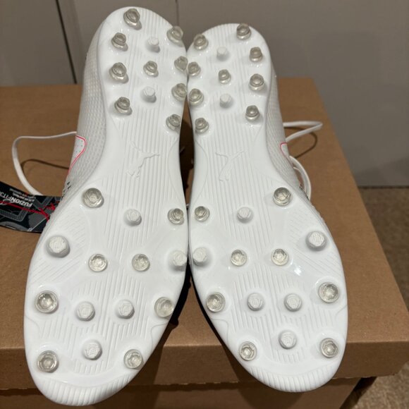 Soccer Cleats - Puma Future Pro MG 'White Black Fire Orchid' - Picture 3 of 4